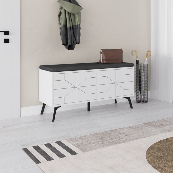Hanah Home Dune Bench - Blanco Hanah Home Dune Bench - Blanco